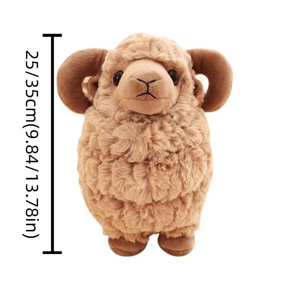 25/35cm Baby Goat Plush Doll PP Cotton Baby Goat Keychain Sheep Plush Toys  Valentine's Day Gifts