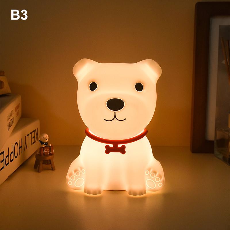 Силиконовый Мультяшный Панда Овца Кролик Ночник USB Перезаряжаемый Сенсорное Управление Диммирование Детский Подарок на День Рождения Домашний Декор