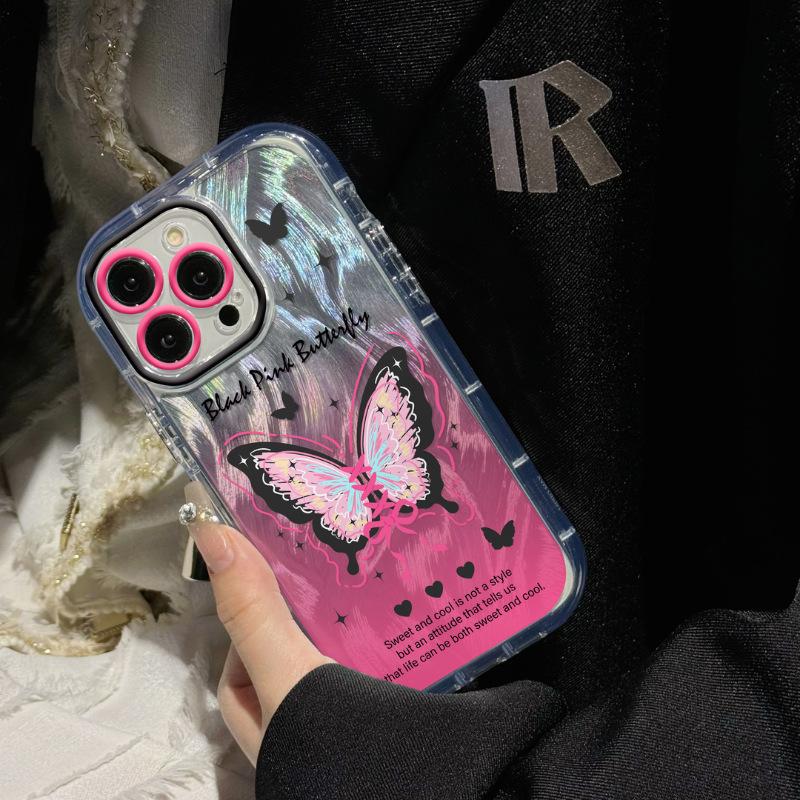 Foundation Gradient Butterfly Suitable for Apple 16 Mobile Phone Case New Iphone15promax Cartoon 13 Personality 14