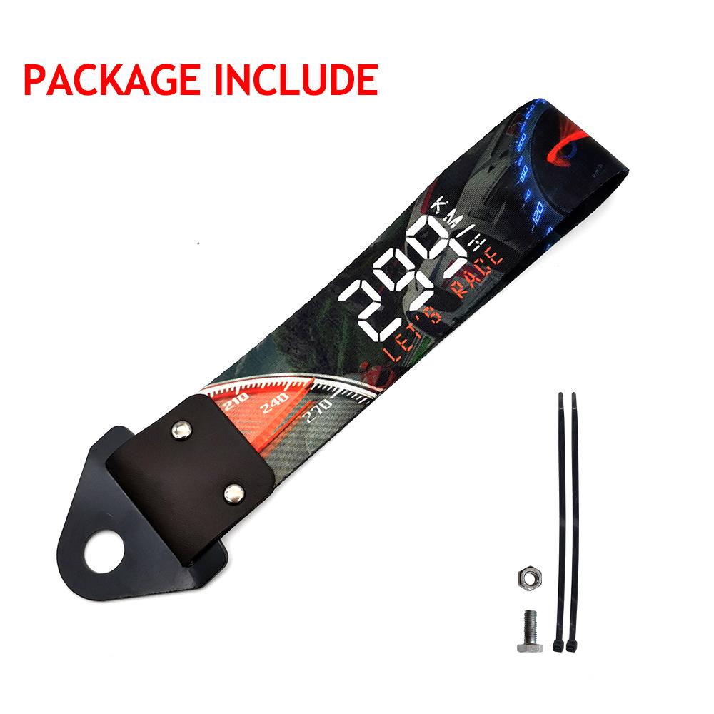 JDM Culture Car Color Pendant Tow Strap Belt Tow Rope Ribbon Auto Accessories Trailer Rope Bumper Towing Strap FOR Racing Slogan