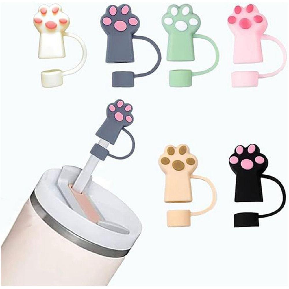 Dust-proof Drinking Dust Cap Reusable Straw Tips Cover New Silicone Straw Plug Water Glass