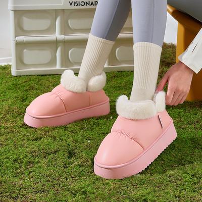 Повседневный хороший продукт зимние хлопковые тапочки сумка и домашний интерьер простой тепло толстая подошва пух большая горловина для ношения на улице хлопок