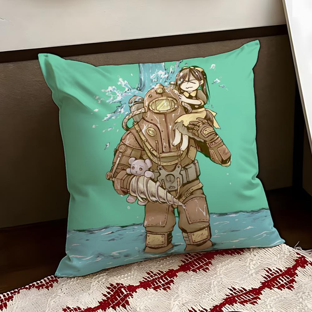 Фан-арт BBioShock RaptureS Наволочка Двусторонняя Мягкая Прочная Подушка Чехол Для Дома Автомобиля Многоцелевое Использование для Повседневного Комфорта