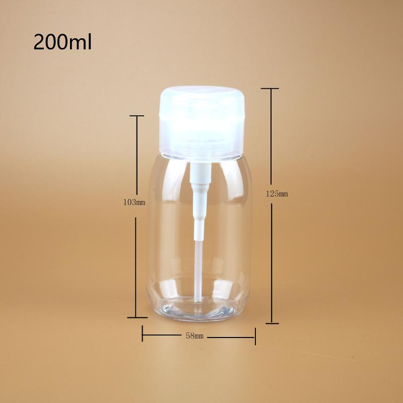 Многоразовая бутылка с дозатором-помпой для жидкости для снятия лака, жидкости для снятия макияжа 200/300/500 мл, пустая бутылка для розлива
