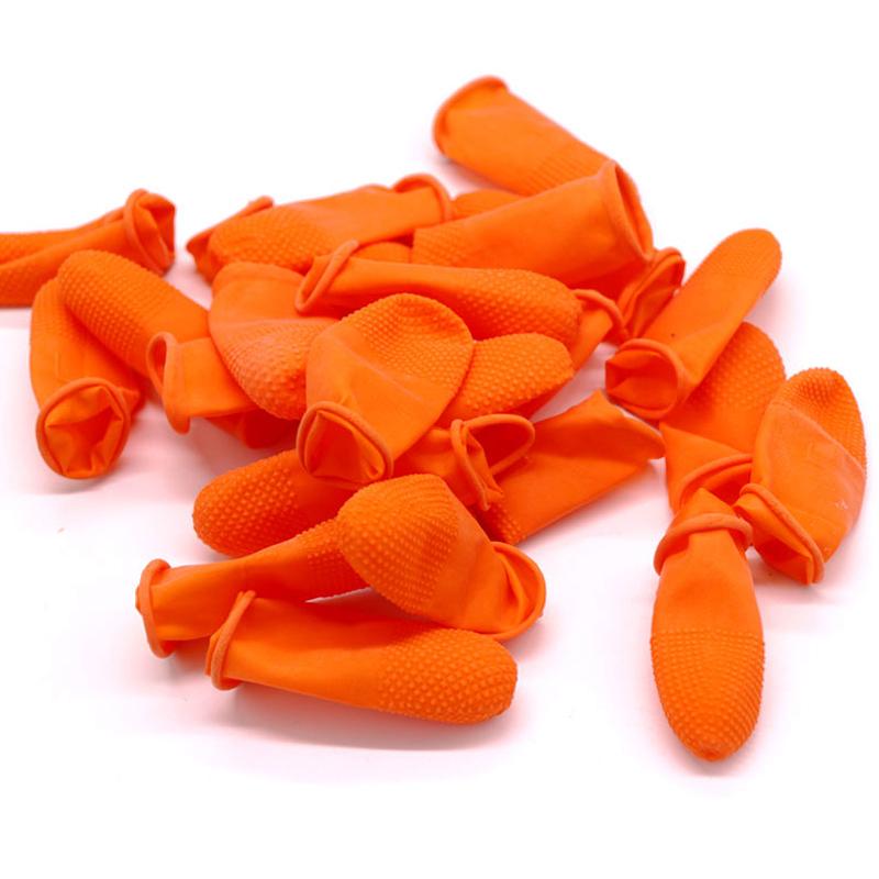 100-300 шт одноразовые защитные перчатки для кончиков пальцев из натурального каучука, нескользящие, антистатичные, латексные напальчники, прочный инструмент