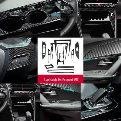 Комплект модификации интерьера Peugeot 208 из эпоксидной смолы с карбоновым волокном