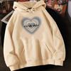 Heart Hoodies Women 2023 Sweat Y2k Anime Tracksuit Hooded Shirt Female Anime Sweatshirts Unisex