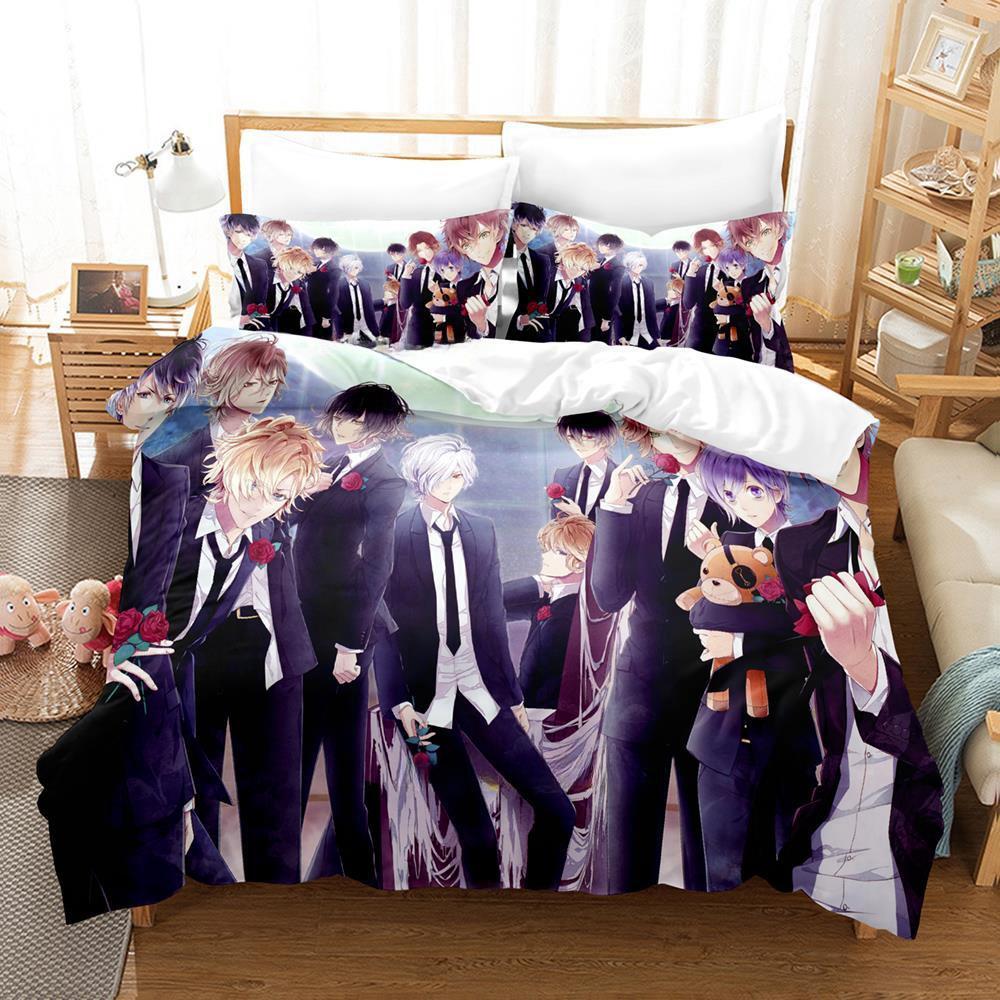 Game Diabolik Lovers Bedding Set Single Twin Full Queen King Size Bed Set Adult Kid Bedroom Duvetcover Sets Anime Bed Sheet Set