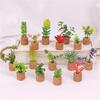 Yousheng Artificial Potted Succulents Plants Refrigerator Magnet Home Office Kitchen Locker Fridge 3D Miniature Cork Pot Fake Plants Magnetic