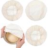 3Pcs Bowl Covers for Bread Proofing, 9 Inch Round Reble Sourdough Bowl Covers Bread Proofing Cover Basket Cloth Banneton Liner Cover for Rising,