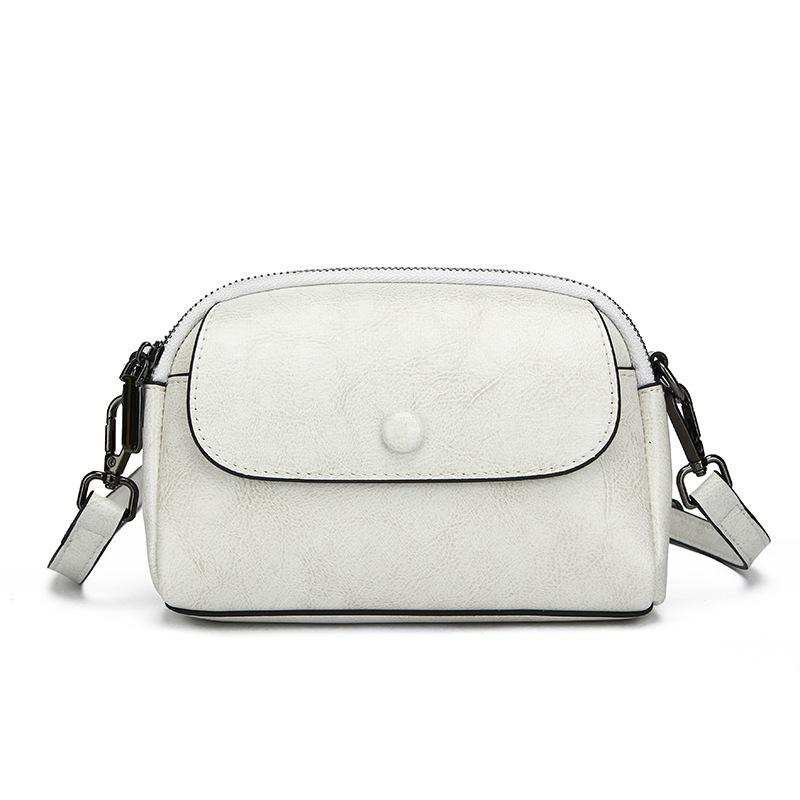 Винтажный кожаный кошелек Crossbody в стиле Oil Waxed - квадратный мини-кошелек через плечо (Многофункциональная женская сумка для поездок на работу из натуральной кожи)