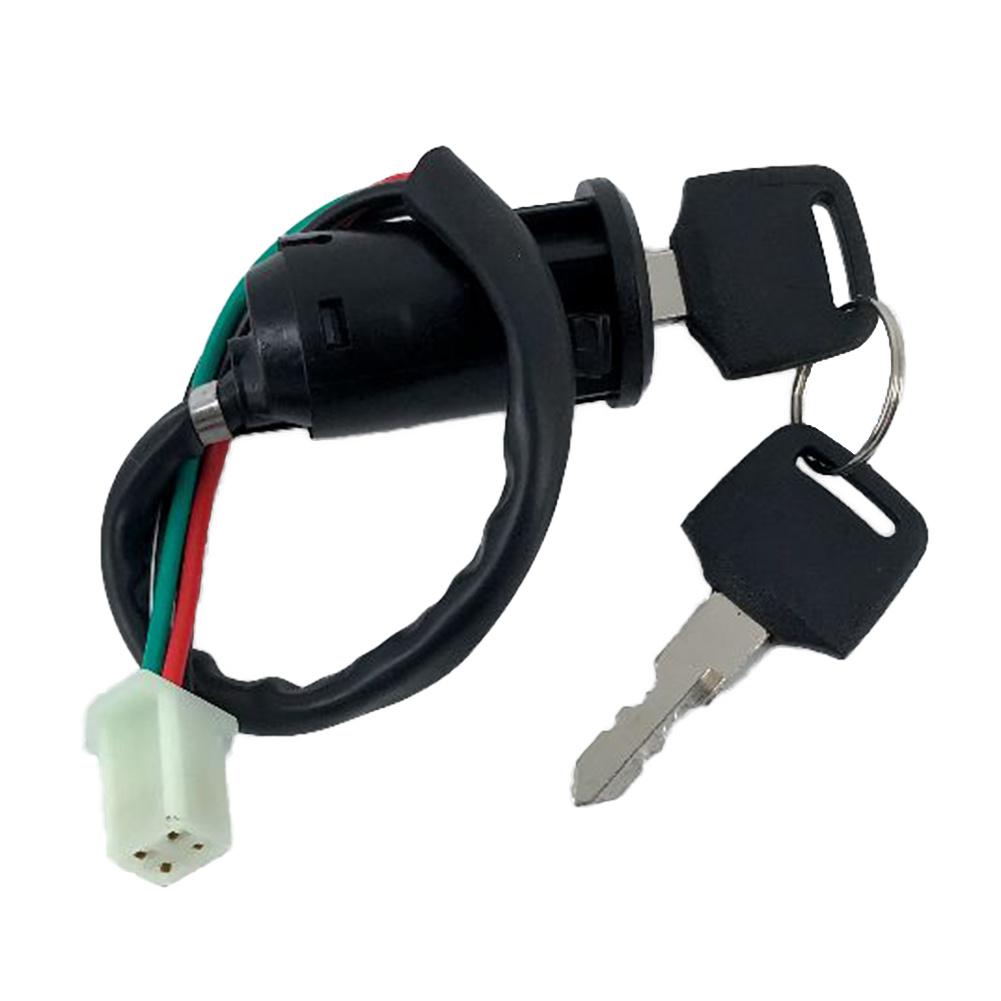 Motorcycle Electric Door Lock 4 Wire Ignition Key Barrel Switch For Motorcycle ATV Electrocar Small Four-wheeler