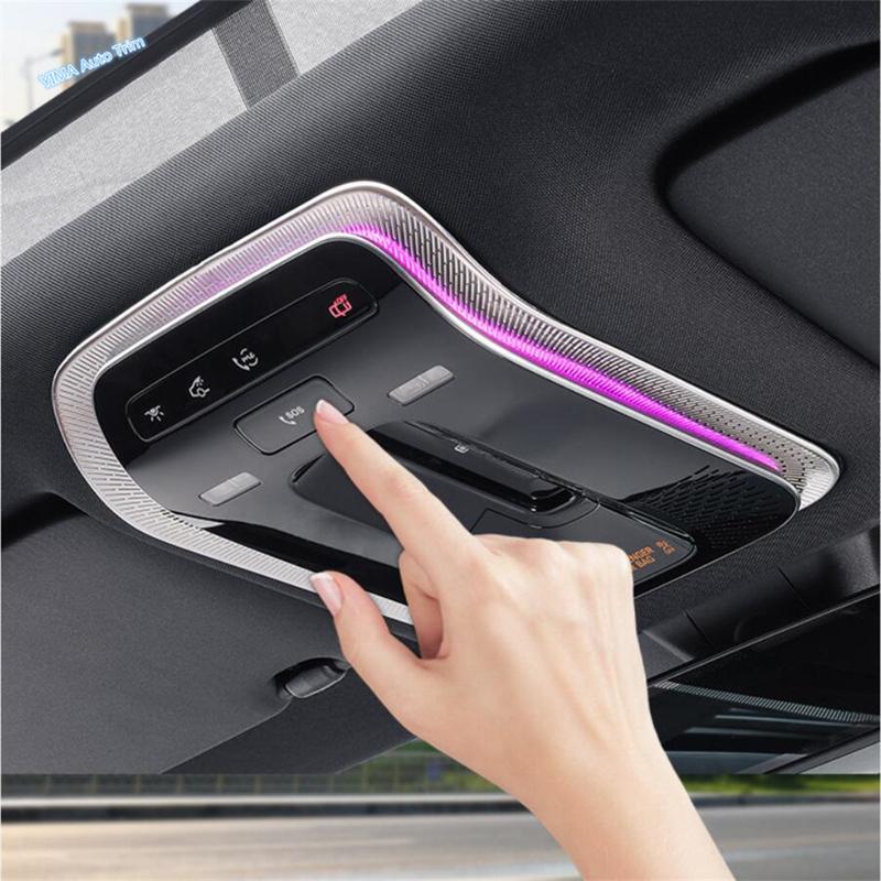 For Benz GLC Class X254 GLC260 GLC300 2024 / C Class W206 2024 Stainless Car Accessories Roof Reading Lamp Cover
