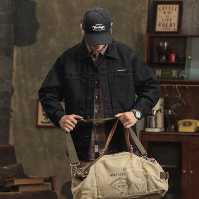 Весна и осень Новая мужская черная куртка Топ Короткая мужская корейская джинсовая куртка