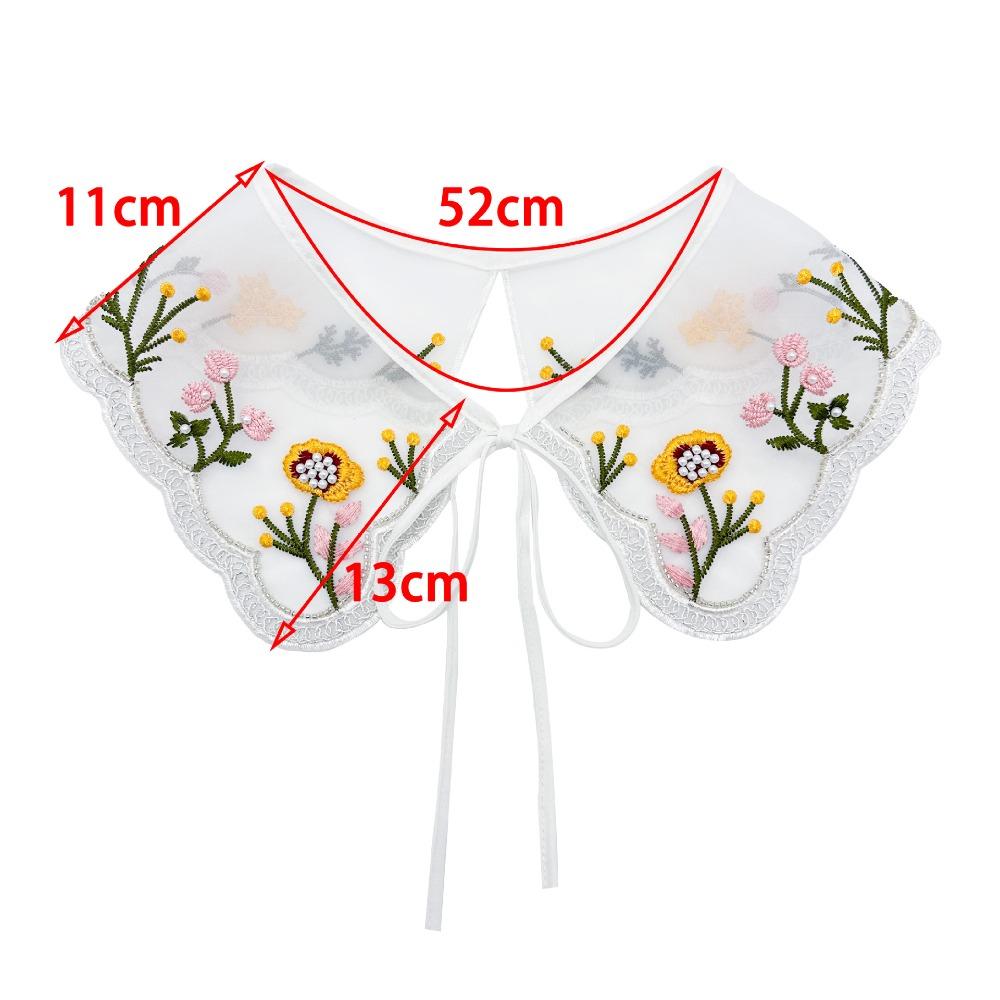 Clothing Accessories Women's Lace Collar Flower Sweet Tied Cloak Fake False Collars Lace Up Shawl
