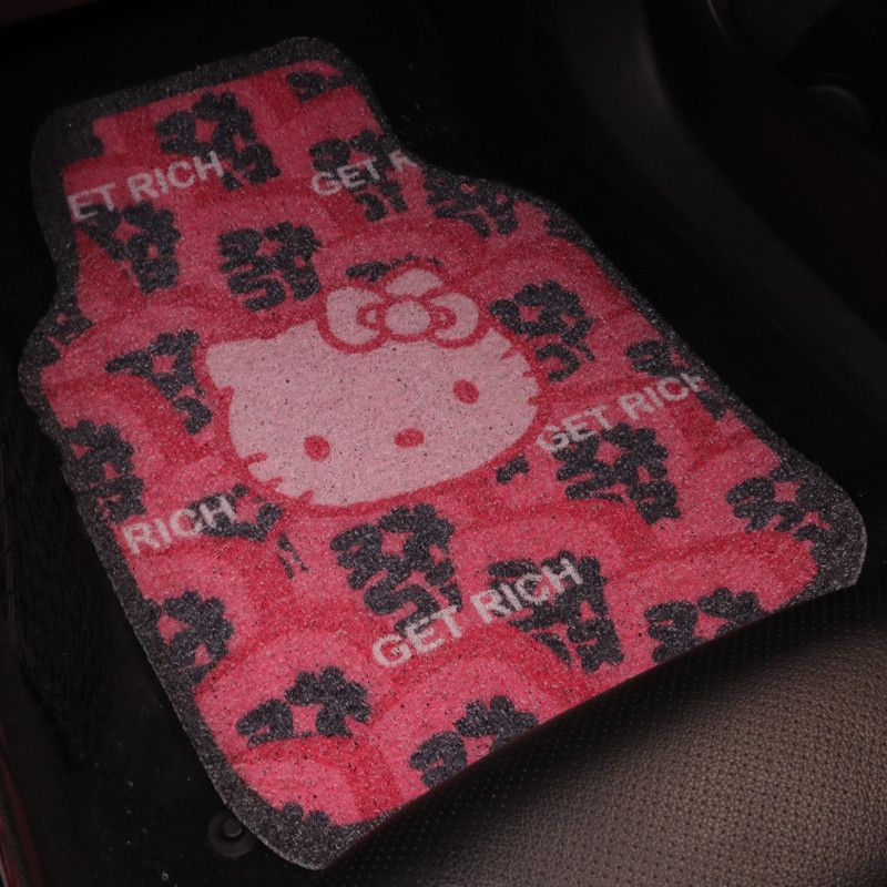 Car Floor Mat for the Driver's Seat, Cute, Wear-Resistant, New Style, Non-Slip, Dirt-Resistant, Single-Piece Carpet-Style Car Mat for Girls