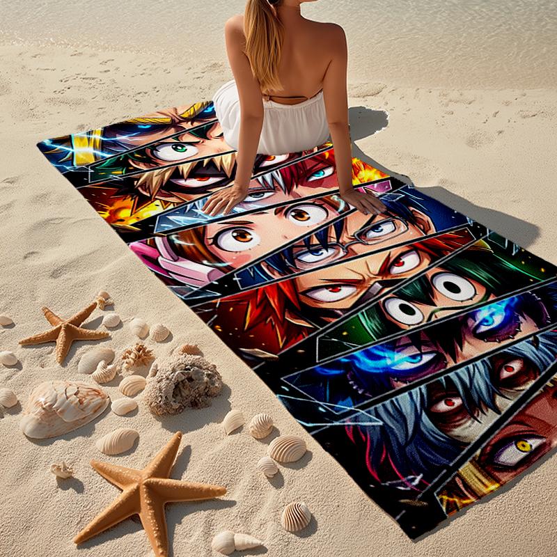 My Hero Academia Fashion Beach Towel: Ideal for Summer Adventures Soft, absorbent and quick drying suitable for swimming and bathing