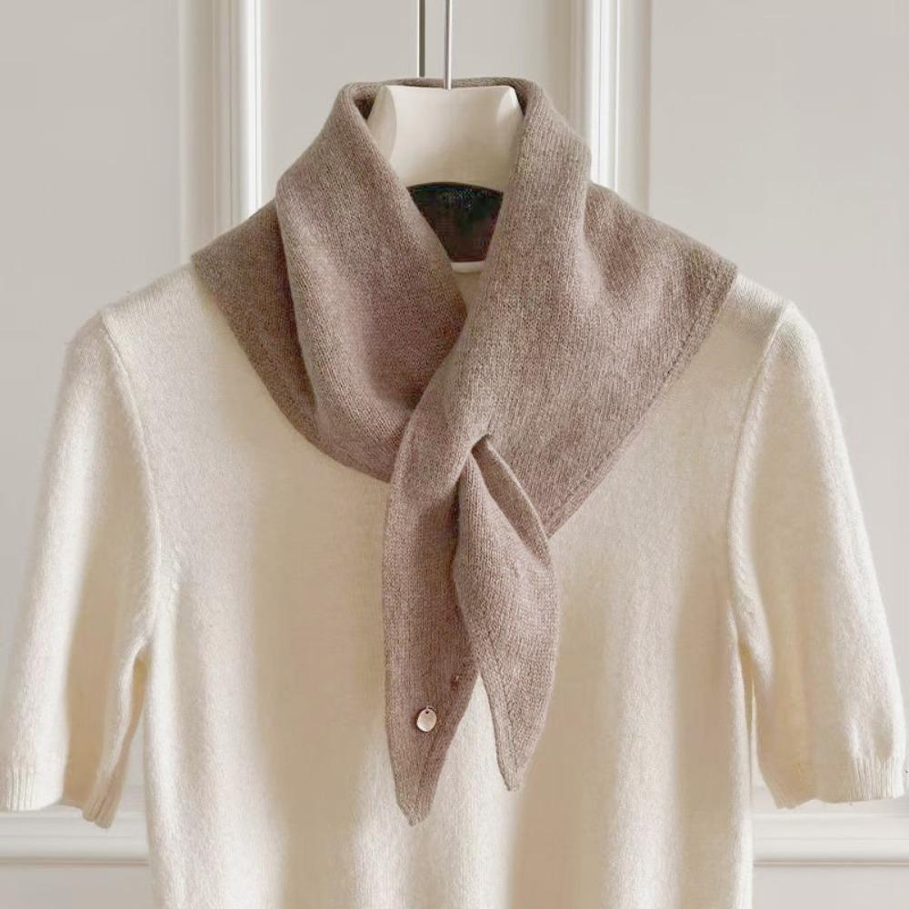 Bohemian Knitted Small Shawl Triangular Wraps All-match Triangle Scarf Women