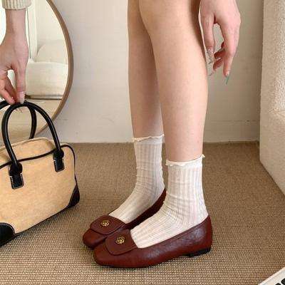 Простые туфли из натуральной кожи для женщин, удобные мокасины, базовая женская обувь, мягкая повседневная обувь из коровьей кожи на толстом каблуке, туфли-лодочки для работы