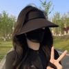 Летняя новая бесшовная шляпа от солнца из ледяного шелка с открытым верхом, модная, солнцезащитная, с защитой от УФ-лучей, универсальная шляпа с открытым верхом