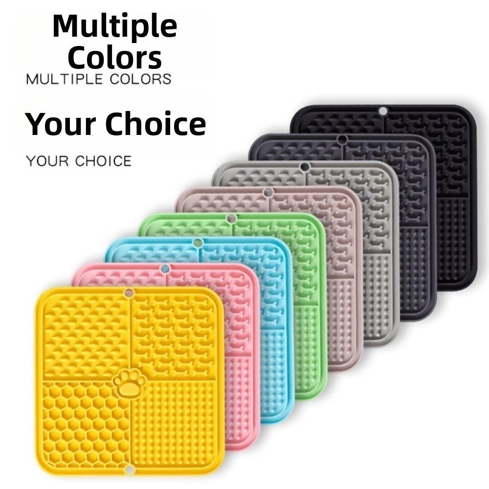 Slow Feeding Design Pet Lick Mat Silicone Material Dog Food Plate New Silicone Mat Slow Eating