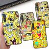 PB2 SpongeBob Black Sofe Case for OPPO Reno 8 6 5 4 Pro Plus Find X3 A17 A3 A31 A38 A40 A53 A54 A55 A74 A76 A78 A77 A80 A94 A95 A96 Lite