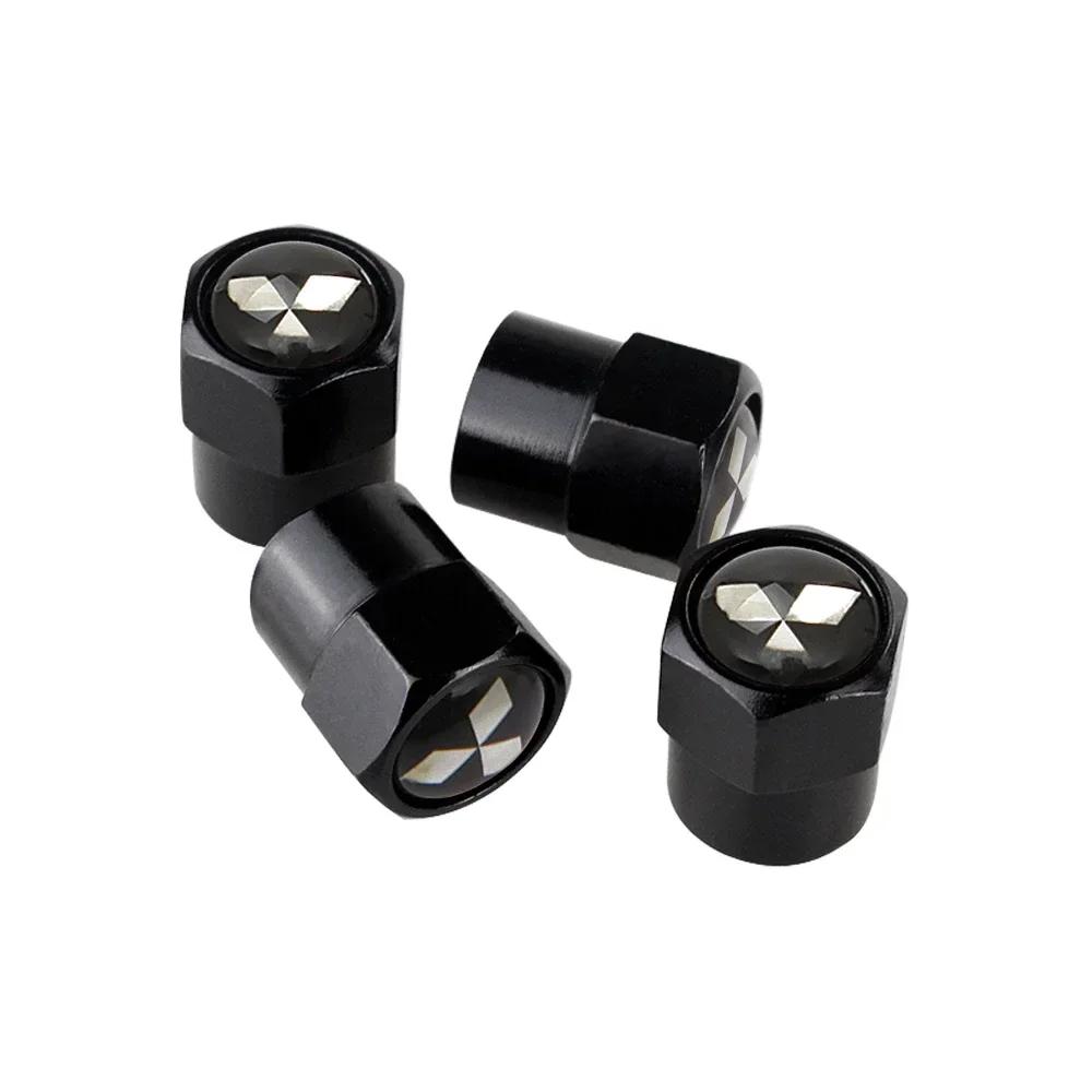 4pcs Car Wheel Tire Valves Tyre Stem Air Caps Cover For Mitsubishi Ralliart ASX Eclipse Galant Mirage Montero EVO Xpander Colt