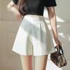 Women High Waist Suit Shorts Summer A-line Ladies Office Loose Wide Leg Shorts Casual Black Korean Style Fashion