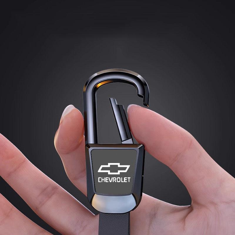 Металлический брелок для ключей автомобиля Кожаный брелок Подвеска Для Chevrolet Sail AVEO CAPTIVA CRUZE EQUINOx IMPALA LACETTI MALIBU ORLANDO