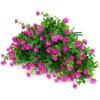 6 Bundles Artificial Flowers UV Resistant Fake Plants Faux Plastic for Indoor Outdoor Hanging Plants Garden Porch Window Box Home Wedding Decor