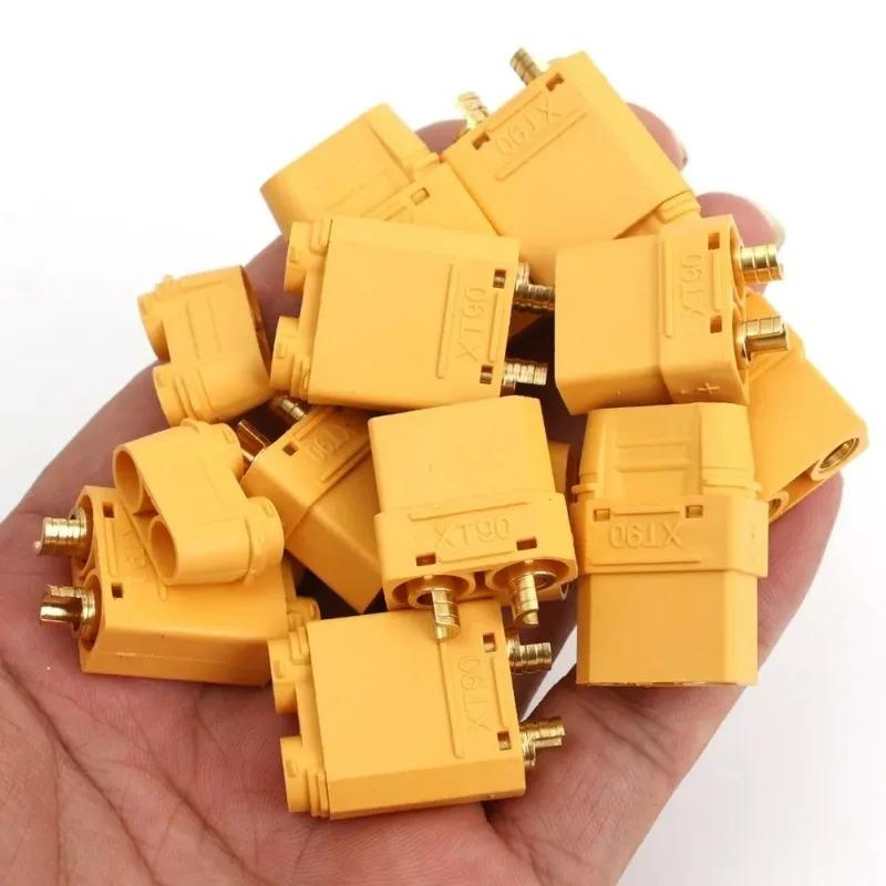 XT90 Connector Female Male Set HighCurrent 90A Battery Connector Anti Spark for RC Car Drone FPV Lipo Battery DIY Headband Cover