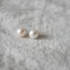 Natural Freshwater Pearl Silver Needle Earrings