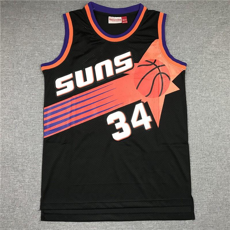 Mens Retro Mesh Basketball Jersey Charles Barkley Phoenix Suns 34 13 3 1 Embroidered Sport Tank Top