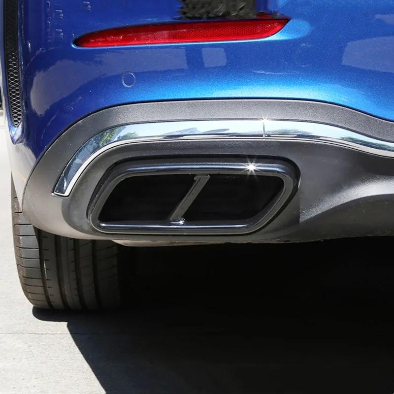 Автомобиль хвост горло выхлопной трубы глушитель наконечник крышка отделка наклейка для Mercedes Benz C Class W206 2022 + авто экстерьер