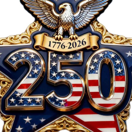 4Pcs/Set America 250th Anniversary Decoration 2D Flat Acrylic Pendant 1776 To 2026 Commemorative Hanging Ornament for Xmas Tree Door Car