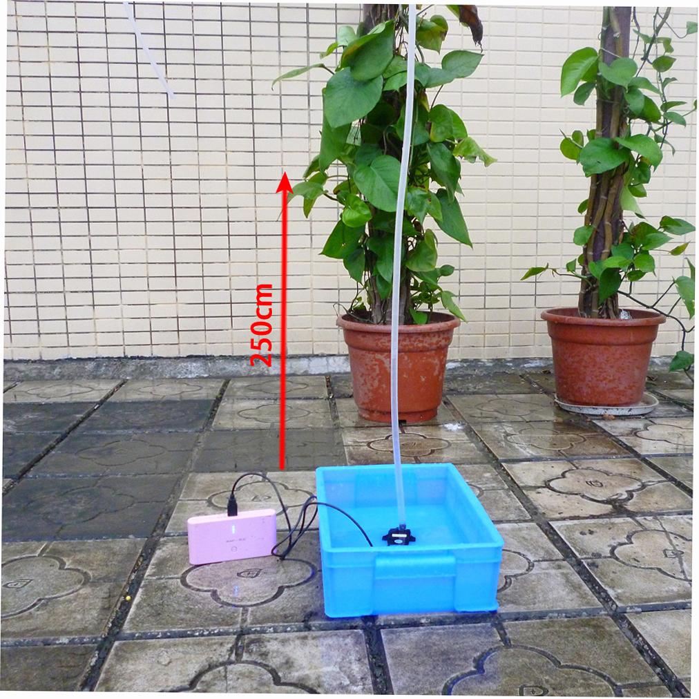 Decdl -quiet USB 5V 2.3W Brushless Water Oil Pump Waterproof Submersible Fountain Aquarium Circulating 220L/H Lift 250cm