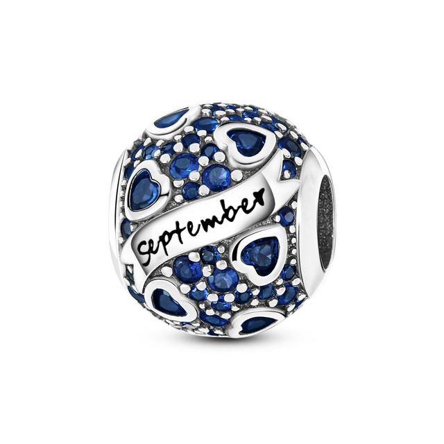 Новый Стерлингового Серебра 925 Красочные Круглые Инкрустированные Цирконом Подвески Бусины Подвеска Подходит Браслет 925 Серебряных Ювелирных Изделий Подарок