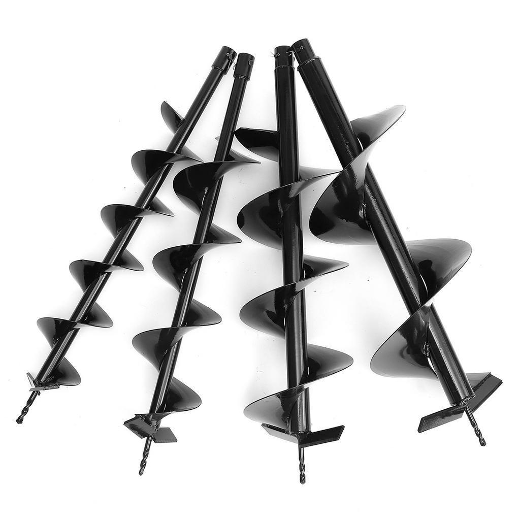 Black 120/150/200/250mm 80cm Single Blade Auger Drill Bit Drill Garden Planting Earth Petrol Post Hole Digger Power Tools Accessories