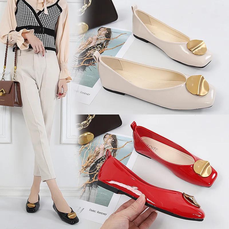 New Luxury Women's Shoes Shallow Mouth Soft Bottom Comfortable Casual Shoes High Quality Fashion Simple Lightweight Flat Shoes