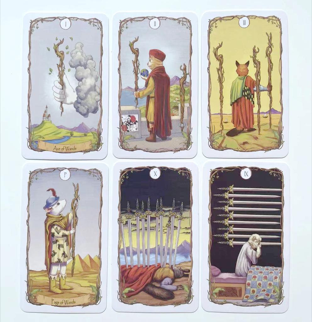 Настольная игра Animal Tarot Cards Карты Таро Животные с PDF-руководством Форма Животного