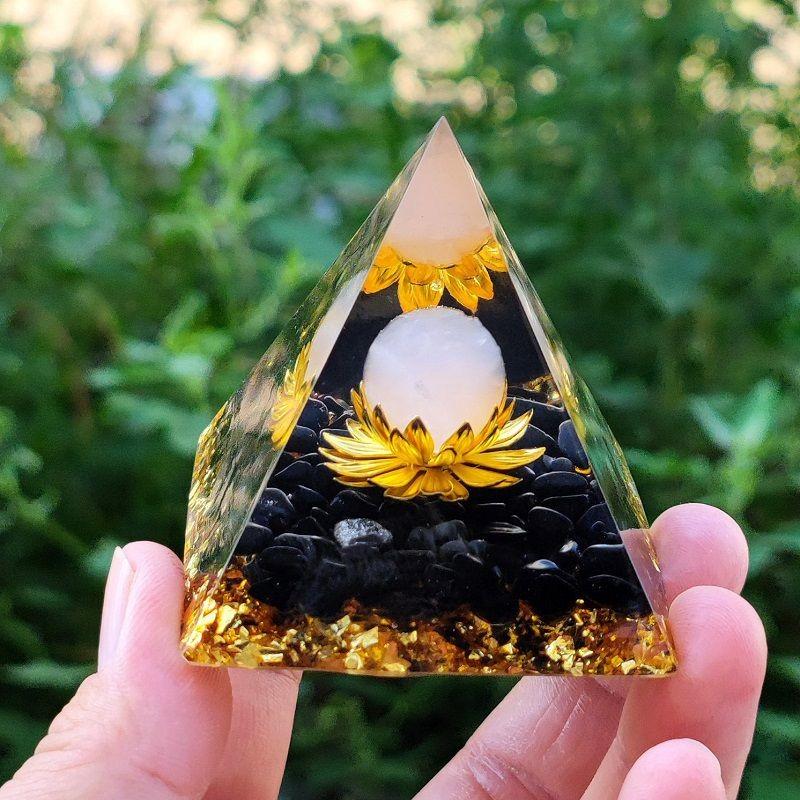 Luxurious Amethyst Pyramid Crystal Energy Orgone Home Ornament Perfect For Relaxation And Gift Giving