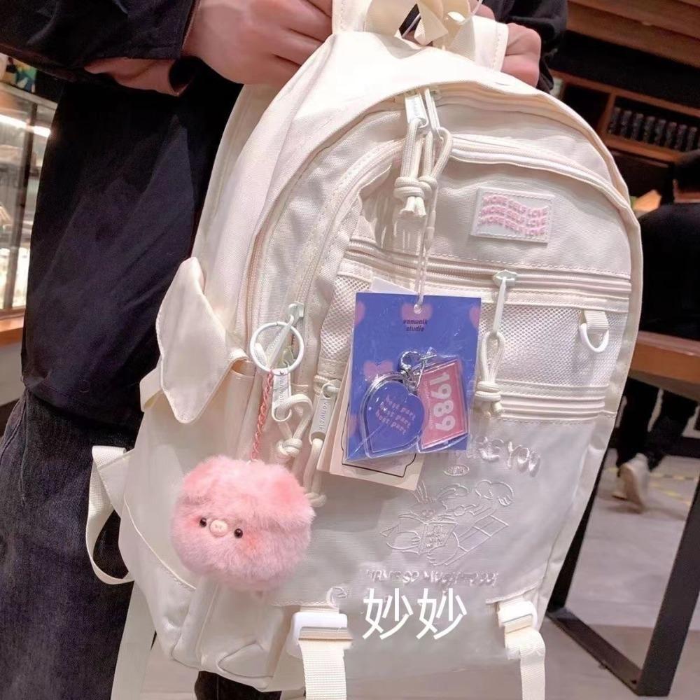 Pink Pig Plush Toy 7cm Key Ring Kawaii Bag Pendant  Girl