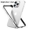 Hybrid Silicone Frame Aluminum Metal Phone Case for iPhone 16 15 14 Plus 13 12 11 Pro Max Xs Xr Anti-Fall Corners Bumper Cover