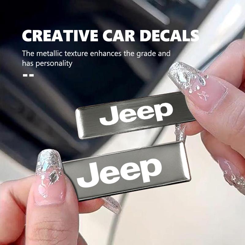 Car Trunk Body Sticker Aluminum Alloy Emblem Auto Stickers For Jeep Grand Cherokee Patriot Renegade Compass Wrangler AJU1