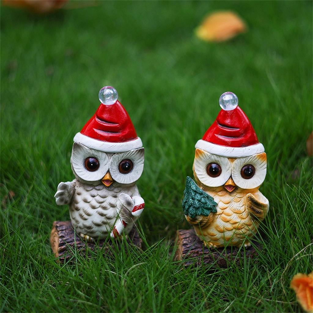 Светящаяся Рождественская Сова Рождественские Украшения Для Дома Гостиная Рабочий Стол Изделия Из Смолы Украшения