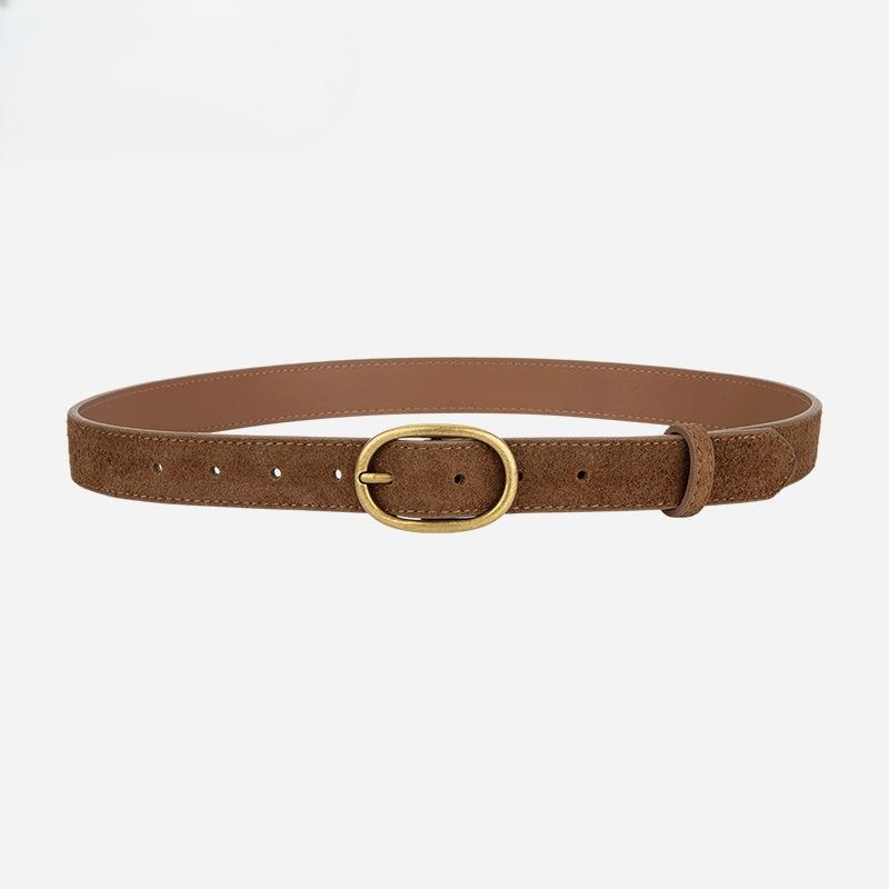 New Retro Women's Belt Fashionable and Trendy Korean Style Matte with Jeans Decorative Leather Belt for Women