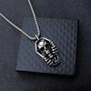 Панк Винтажное ожерелье с черепом Персонализированное ожерелье в виде гроба из нержавеющей стали