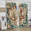William Morris Plant Floral Blackout Window Curtains   Bohemian Vintage Rustic Flowers William Morris Art Style Window Drapes   fo