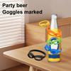 Пивные очки Mark, силиконовые пивные бутылки, очаровательные бутылки для пива, сидра, газировки, этикетки с резиновой лентой, сувениры для вечеринок