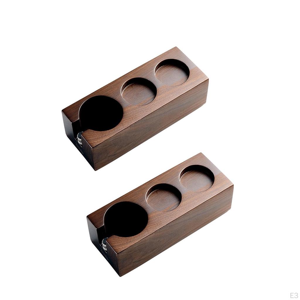 Держатель для темперирования кофе, портафильтр, ручная работа, 3 отверстия, деревянная подставка для эспрессо